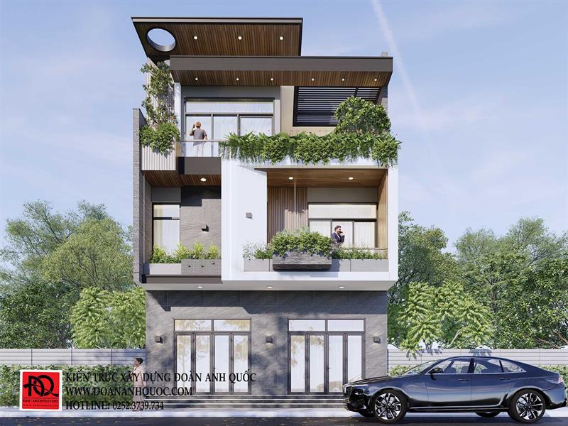 Thiết kế nhà Phan Thiết, Xây nhà trọn gói Phan Thiết, Thi công nhà trọn gói Phan Thiết, Thiết kế Thi công nội thất Phan Thiết Bình Thuận, Công ty Xây dựng Bình Thuận, Thiết kế nhà Bình Thuận, Xây nhà trọn gói Bình Thuận. Thiết kế thi công nhà phố hiện đại 3 tầng 9x8m tại Phú Tài Phan Thiết